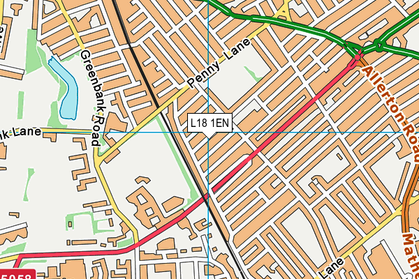 L18 1EN map - OS VectorMap District (Ordnance Survey)