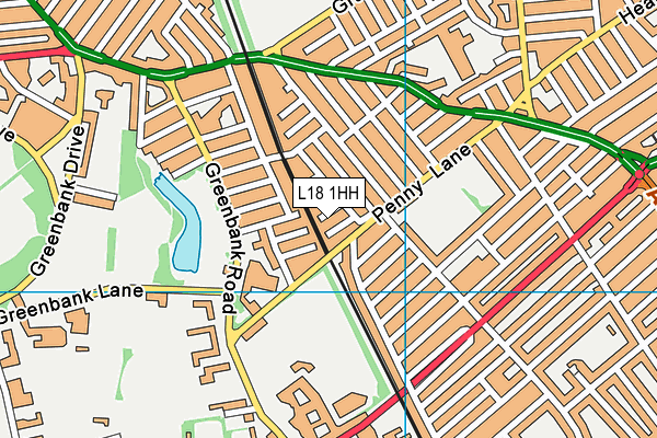 L18 1HH map - OS VectorMap District (Ordnance Survey) L18 1HH map - OS VectorMap District (Ordnance Survey)
