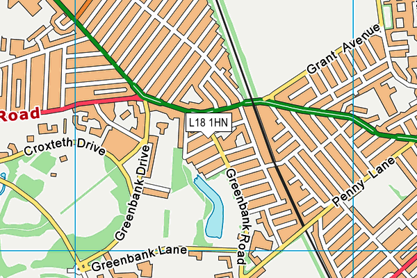 L18 1HN map - OS VectorMap District (Ordnance Survey) L18 1HN map - OS VectorMap District (Ordnance Survey)