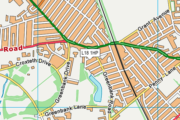L18 1HP map - OS VectorMap District (Ordnance Survey) L18 1HP map - OS VectorMap District (Ordnance Survey)