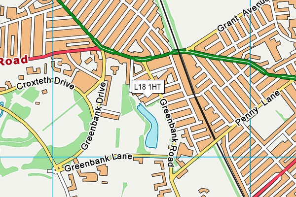 L18 1HT map - OS VectorMap District (Ordnance Survey) L18 1HT map - OS VectorMap District (Ordnance Survey)