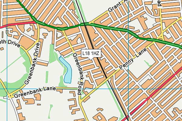 L18 1HZ map - OS VectorMap District (Ordnance Survey)