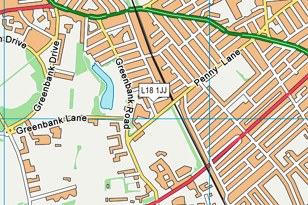 L18 1JJ map - OS VectorMap District (Ordnance Survey)