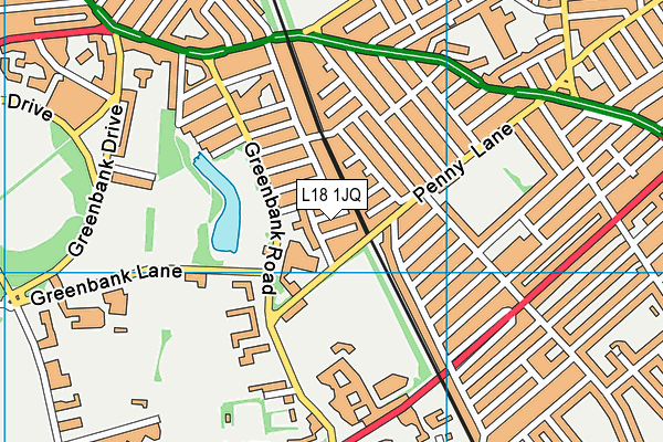 L18 1JQ map - OS VectorMap District (Ordnance Survey)