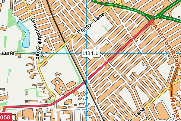 L18 1JU map - OS VectorMap District (Ordnance Survey) L18 1JU map - OS VectorMap District (Ordnance Survey)