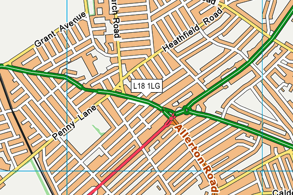 L18 1LG map - OS VectorMap District (Ordnance Survey) L18 1LG map - OS VectorMap District (Ordnance Survey)