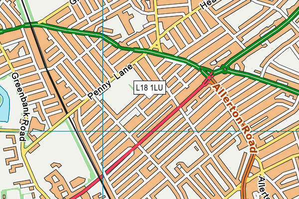 L18 1LU map - OS VectorMap District (Ordnance Survey)