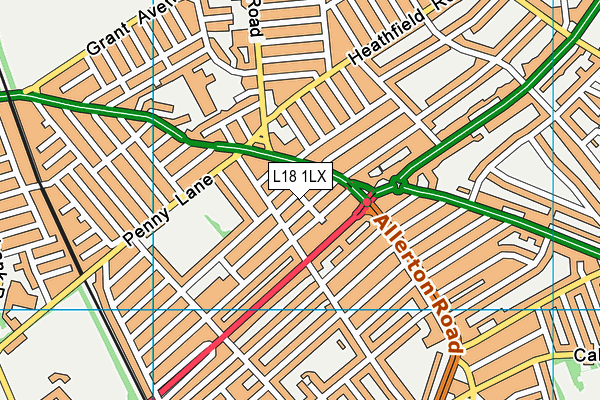 L18 1LX map - OS VectorMap District (Ordnance Survey) L18 1LX map - OS VectorMap District (Ordnance Survey)