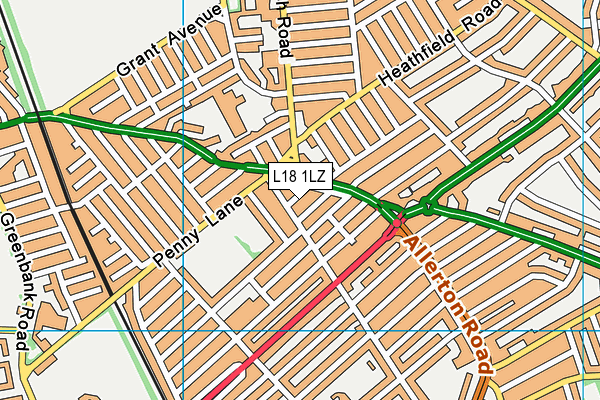 L18 1LZ map - OS VectorMap District (Ordnance Survey)