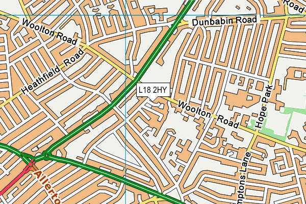 L18 2HY map - OS VectorMap District (Ordnance Survey) L18 2HY map - OS VectorMap District (Ordnance Survey)