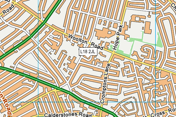 L18 2JL map - OS VectorMap District (Ordnance Survey) L18 2JL map - OS VectorMap District (Ordnance Survey)