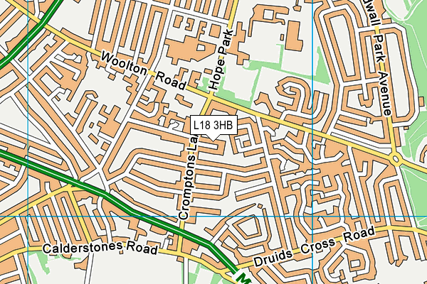 L18 3HB map - OS VectorMap District (Ordnance Survey) L18 3HB map - OS VectorMap District (Ordnance Survey)