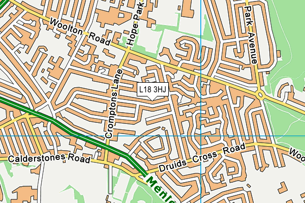 L18 3HJ map - OS VectorMap District (Ordnance Survey) L18 3HJ map - OS VectorMap District (Ordnance Survey)