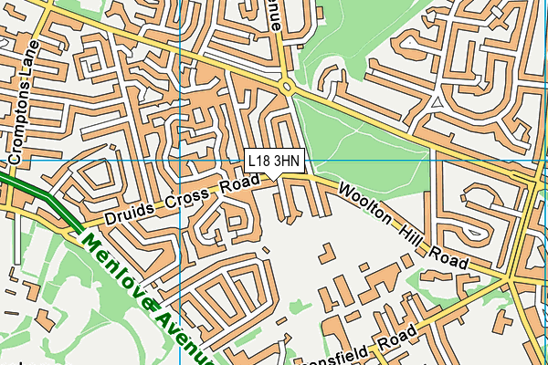 L18 3HN map - OS VectorMap District (Ordnance Survey) L18 3HN map - OS VectorMap District (Ordnance Survey)