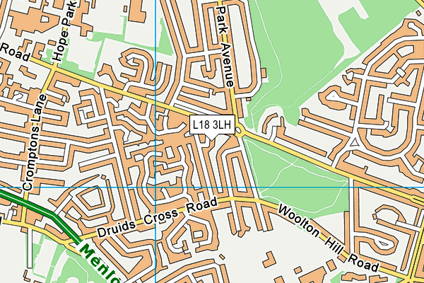 L18 3LH map - OS VectorMap District (Ordnance Survey) L18 3LH map - OS VectorMap District (Ordnance Survey)
