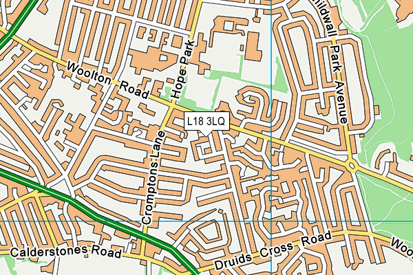 L18 3LQ map - OS VectorMap District (Ordnance Survey) L18 3LQ map - OS VectorMap District (Ordnance Survey)