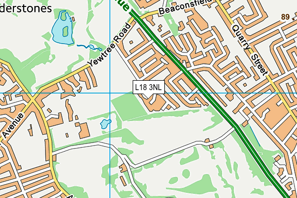 L18 3NL map - OS VectorMap District (Ordnance Survey) L18 3NL map - OS VectorMap District (Ordnance Survey)