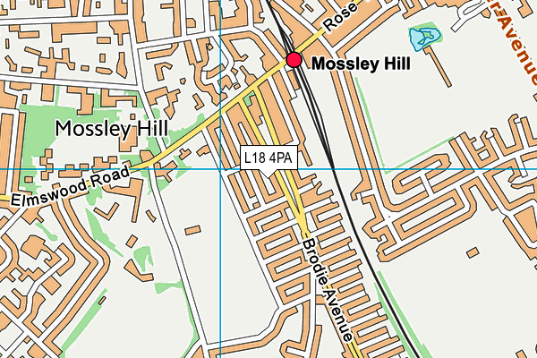 L18 4PA map - OS VectorMap District (Ordnance Survey)