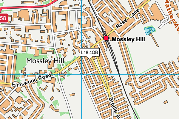 L18 4QB map - OS VectorMap District (Ordnance Survey) L18 4QB map - OS VectorMap District (Ordnance Survey)