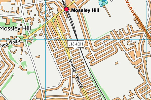 L18 4QH map - OS VectorMap District (Ordnance Survey) L18 4QH map - OS VectorMap District (Ordnance Survey)
