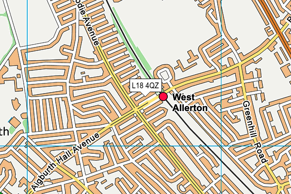 L18 4QZ map - OS VectorMap District (Ordnance Survey) L18 4QZ map - OS VectorMap District (Ordnance Survey)