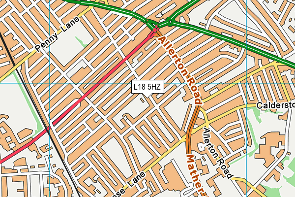 L18 5HZ map - OS VectorMap District (Ordnance Survey) L18 5HZ map - OS VectorMap District (Ordnance Survey)