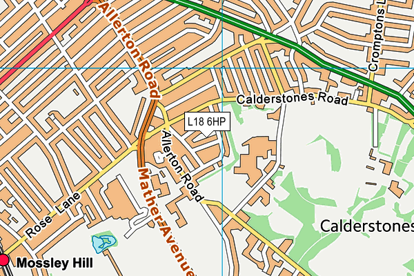 L18 6HP map - OS VectorMap District (Ordnance Survey) L18 6HP map - OS VectorMap District (Ordnance Survey)