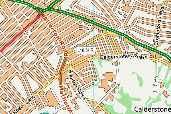 L18 6HR map - OS VectorMap District (Ordnance Survey) L18 6HR map - OS VectorMap District (Ordnance Survey)