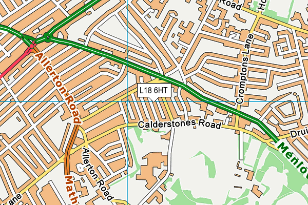 L18 6HT map - OS VectorMap District (Ordnance Survey) L18 6HT map - OS VectorMap District (Ordnance Survey)