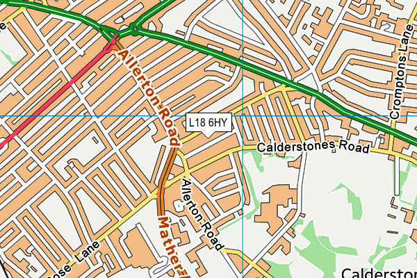 L18 6HY map - OS VectorMap District (Ordnance Survey) L18 6HY map - OS VectorMap District (Ordnance Survey)