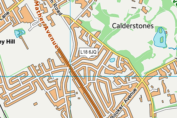 L18 6JQ map - OS VectorMap District (Ordnance Survey) L18 6JQ map - OS VectorMap District (Ordnance Survey)