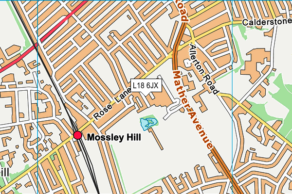 L18 6JX map - OS VectorMap District (Ordnance Survey) L18 6JX map - OS VectorMap District (Ordnance Survey)