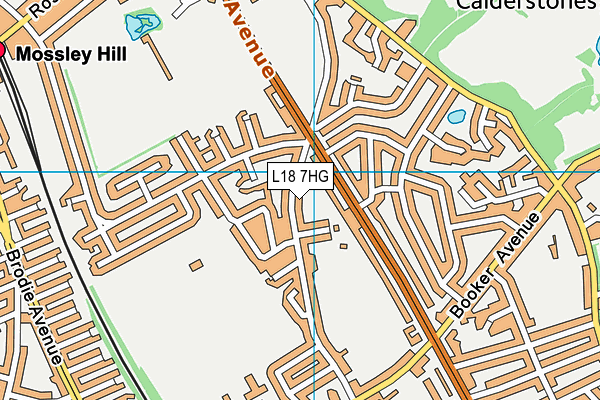 L18 7HG map - OS VectorMap District (Ordnance Survey) L18 7HG map - OS VectorMap District (Ordnance Survey)