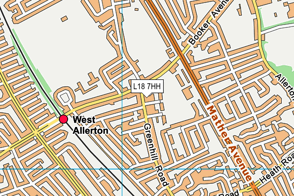 L18 7HH map - OS VectorMap District (Ordnance Survey) L18 7HH map - OS VectorMap District (Ordnance Survey)