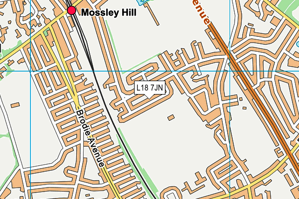 L18 7JN map - OS VectorMap District (Ordnance Survey) L18 7JN map - OS VectorMap District (Ordnance Survey)