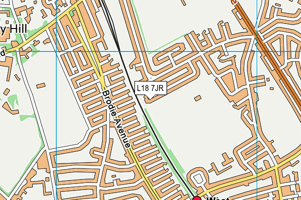 L18 7JR map - OS VectorMap District (Ordnance Survey) L18 7JR map - OS VectorMap District (Ordnance Survey)