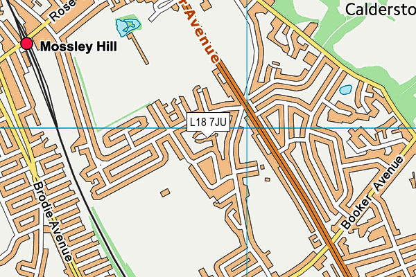 L18 7JU map - OS VectorMap District (Ordnance Survey)