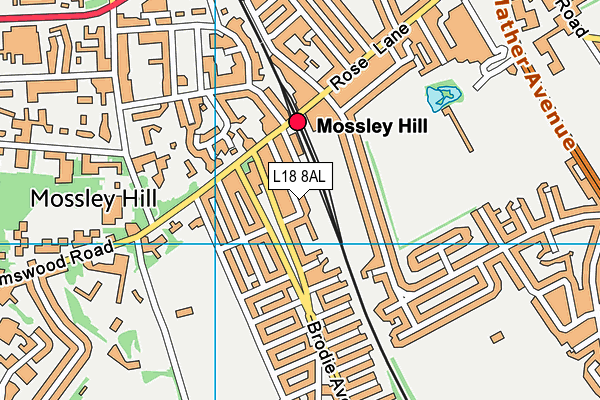 L18 8AL map - OS VectorMap District (Ordnance Survey) L18 8AL map - OS VectorMap District (Ordnance Survey)