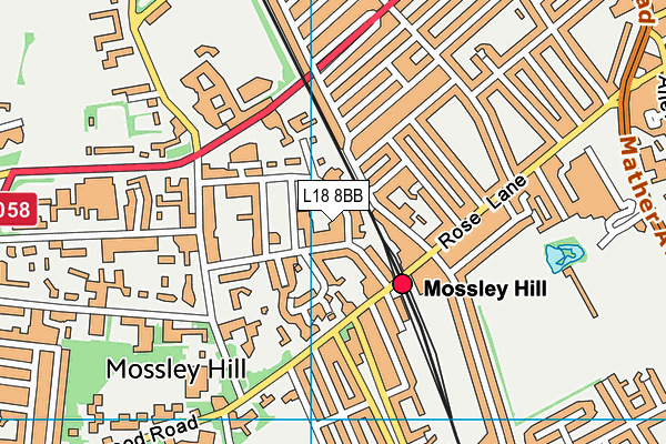 L18 8BB map - OS VectorMap District (Ordnance Survey) L18 8BB map - OS VectorMap District (Ordnance Survey)