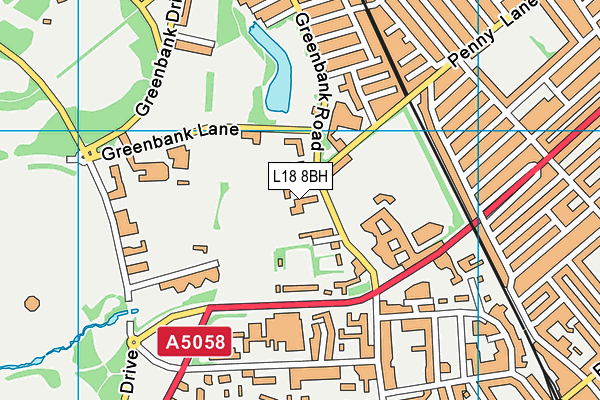 L18 8BH map - OS VectorMap District (Ordnance Survey) L18 8BH map - OS VectorMap District (Ordnance Survey)