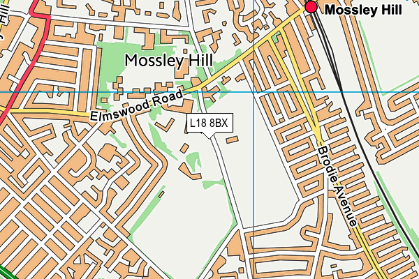 L18 8BX map - OS VectorMap District (Ordnance Survey) L18 8BX map - OS VectorMap District (Ordnance Survey)
