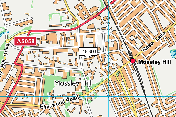 L18 8DJ map - OS VectorMap District (Ordnance Survey) L18 8DJ map - OS VectorMap District (Ordnance Survey)