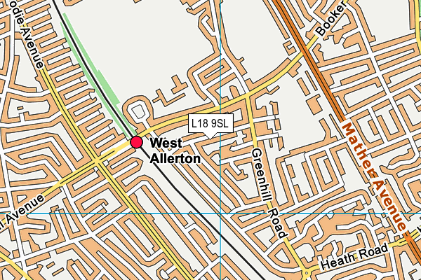 L18 9SL map - OS VectorMap District (Ordnance Survey) L18 9SL map - OS VectorMap District (Ordnance Survey)