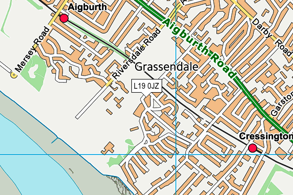 L19 0JZ map - OS VectorMap District (Ordnance Survey) L19 0JZ map - OS VectorMap District (Ordnance Survey)