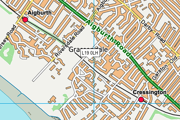 L19 0LH map - OS VectorMap District (Ordnance Survey) L19 0LH map - OS VectorMap District (Ordnance Survey)