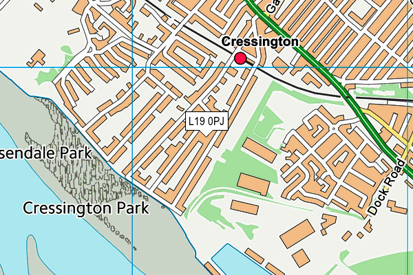L19 0PJ map - OS VectorMap District (Ordnance Survey) L19 0PJ map - OS VectorMap District (Ordnance Survey)