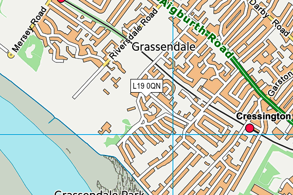 L19 0QN map - OS VectorMap District (Ordnance Survey) L19 0QN map - OS VectorMap District (Ordnance Survey)
