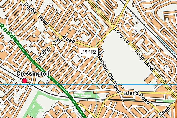 L19 1RZ map - OS VectorMap District (Ordnance Survey) L19 1RZ map - OS VectorMap District (Ordnance Survey)