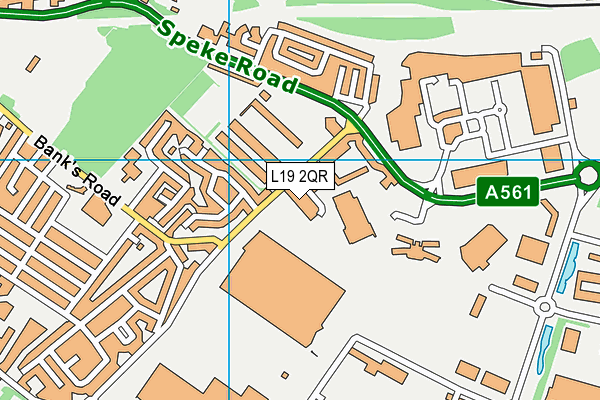 L19 2QR map - OS VectorMap District (Ordnance Survey) L19 2QR map - OS VectorMap District (Ordnance Survey)
