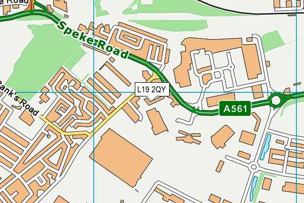 L19 2QY map - OS VectorMap District (Ordnance Survey) L19 2QY map - OS VectorMap District (Ordnance Survey)